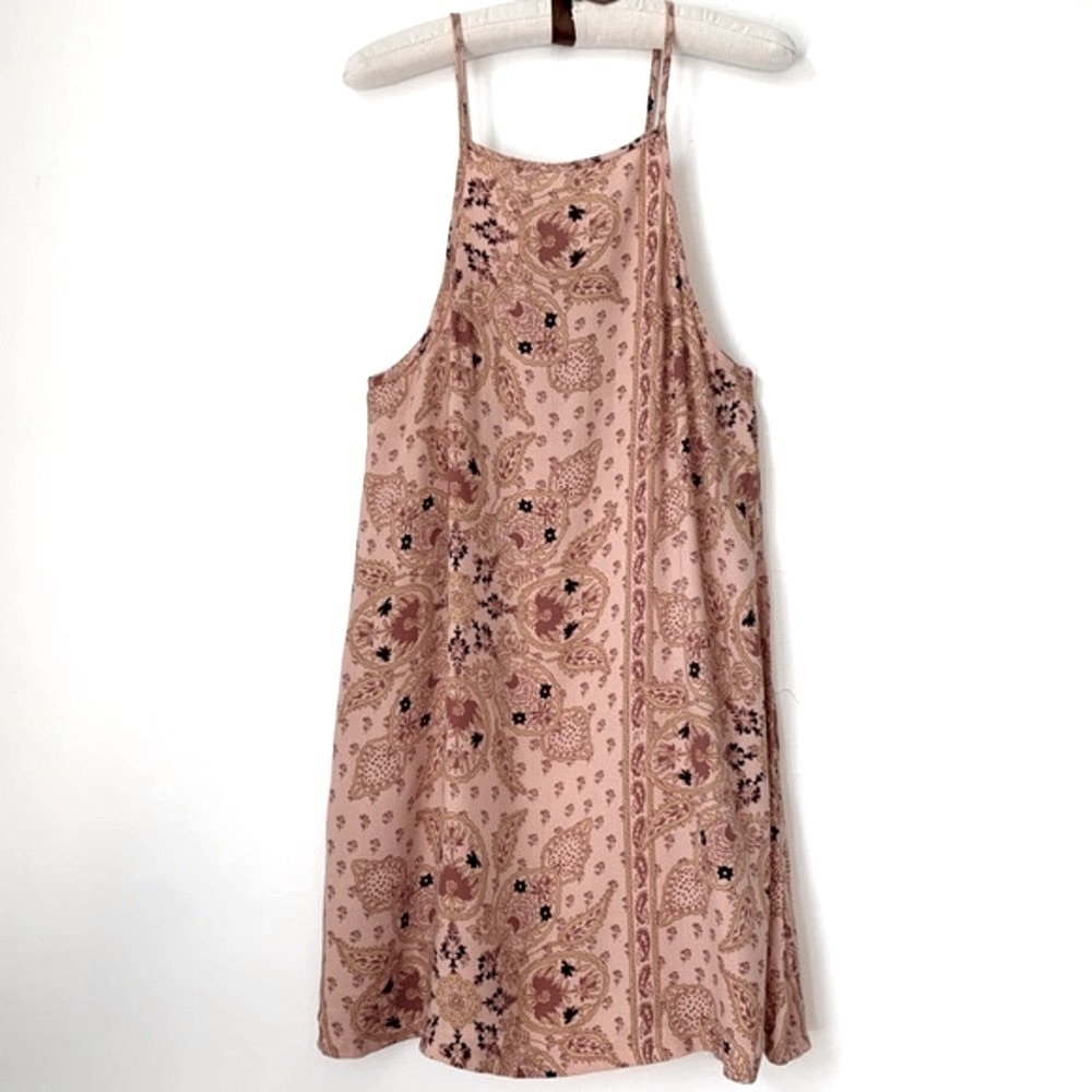 Knot Sisters Meg Paisley Strappy Mini Sun Dress Small